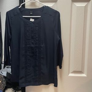 Ann Taylor Navy Blouse
